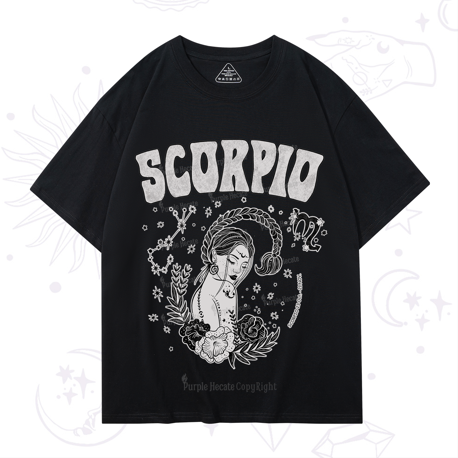 Purplehecate Scorpio Zodiac Glyphs  T-Shirt