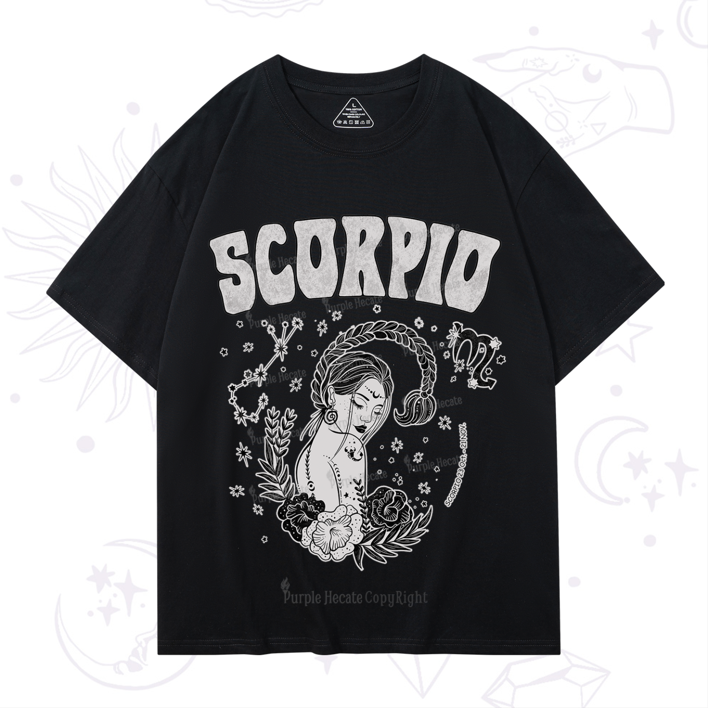 Purplehecate Scorpio Zodiac Glyphs  T-Shirt