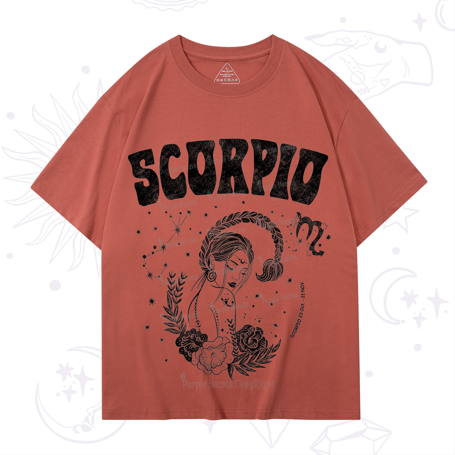 Purplehecate Scorpio Zodiac Glyphs  T-Shirt