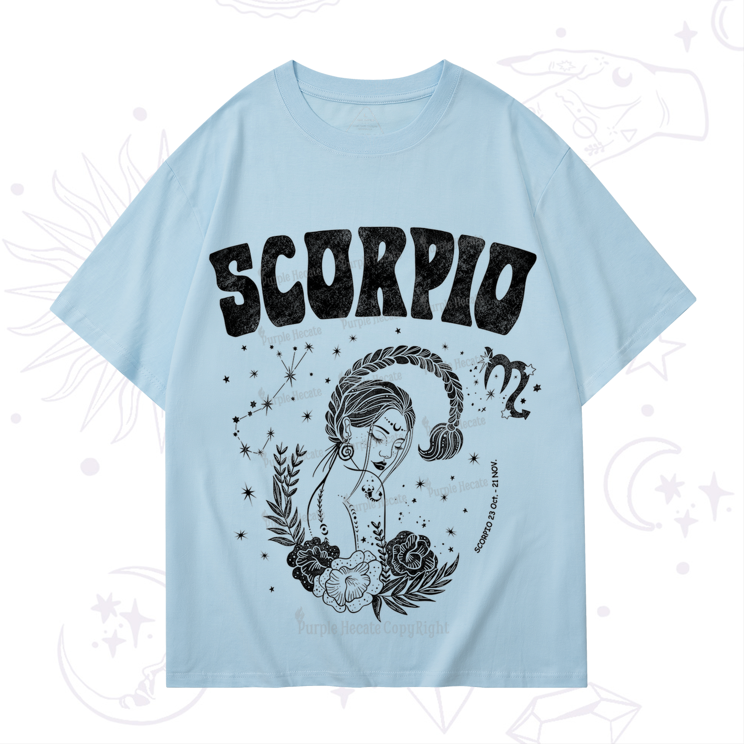Purplehecate Scorpio Zodiac Glyphs  T-Shirt