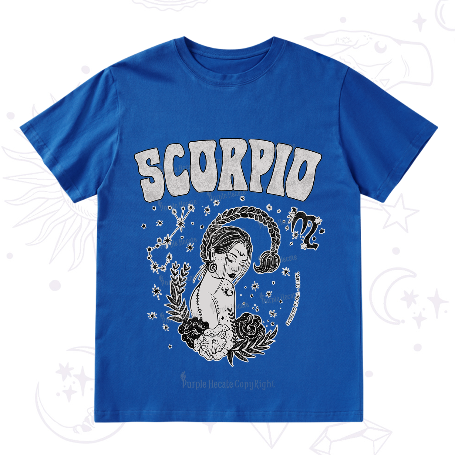 Purplehecate Scorpio Zodiac Glyphs  T-Shirt