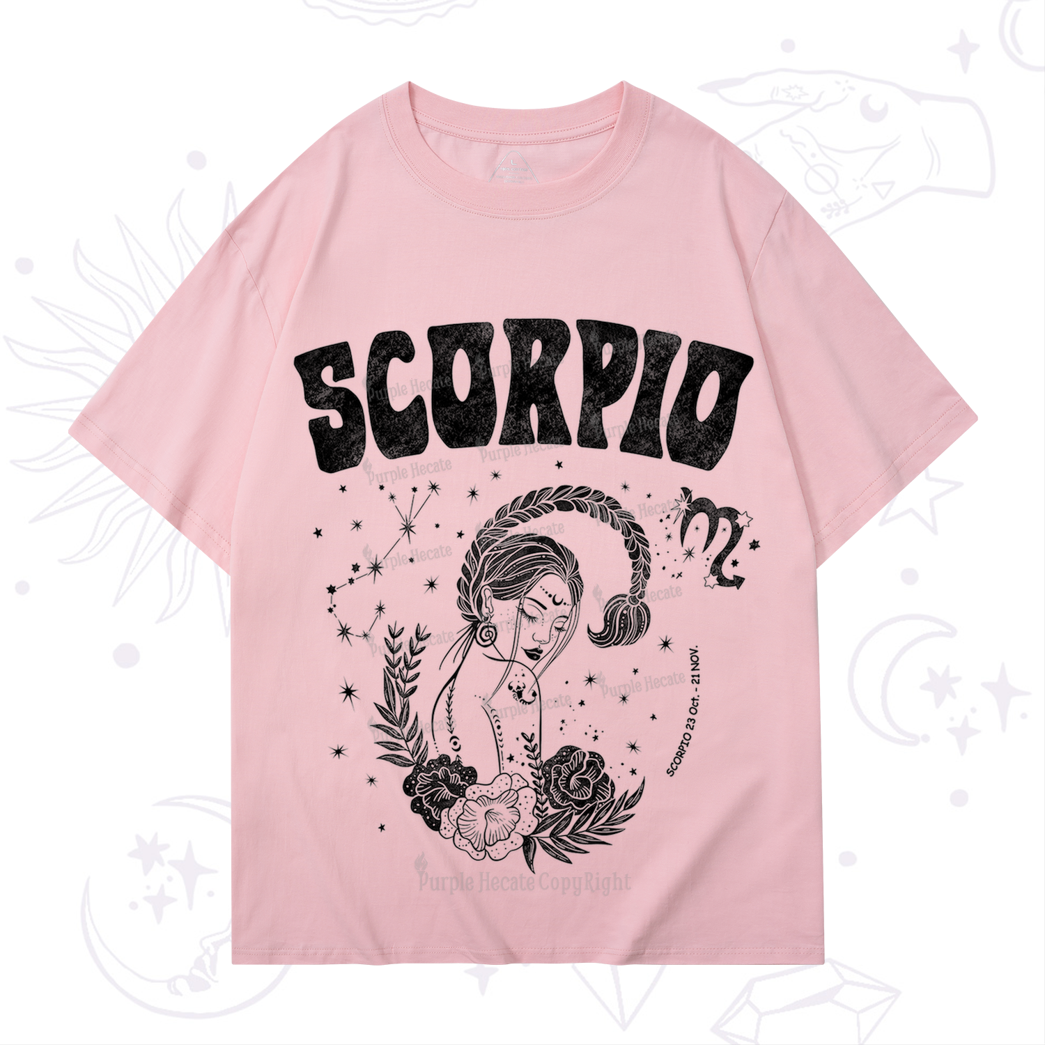 Purplehecate Scorpio Zodiac Glyphs  T-Shirt