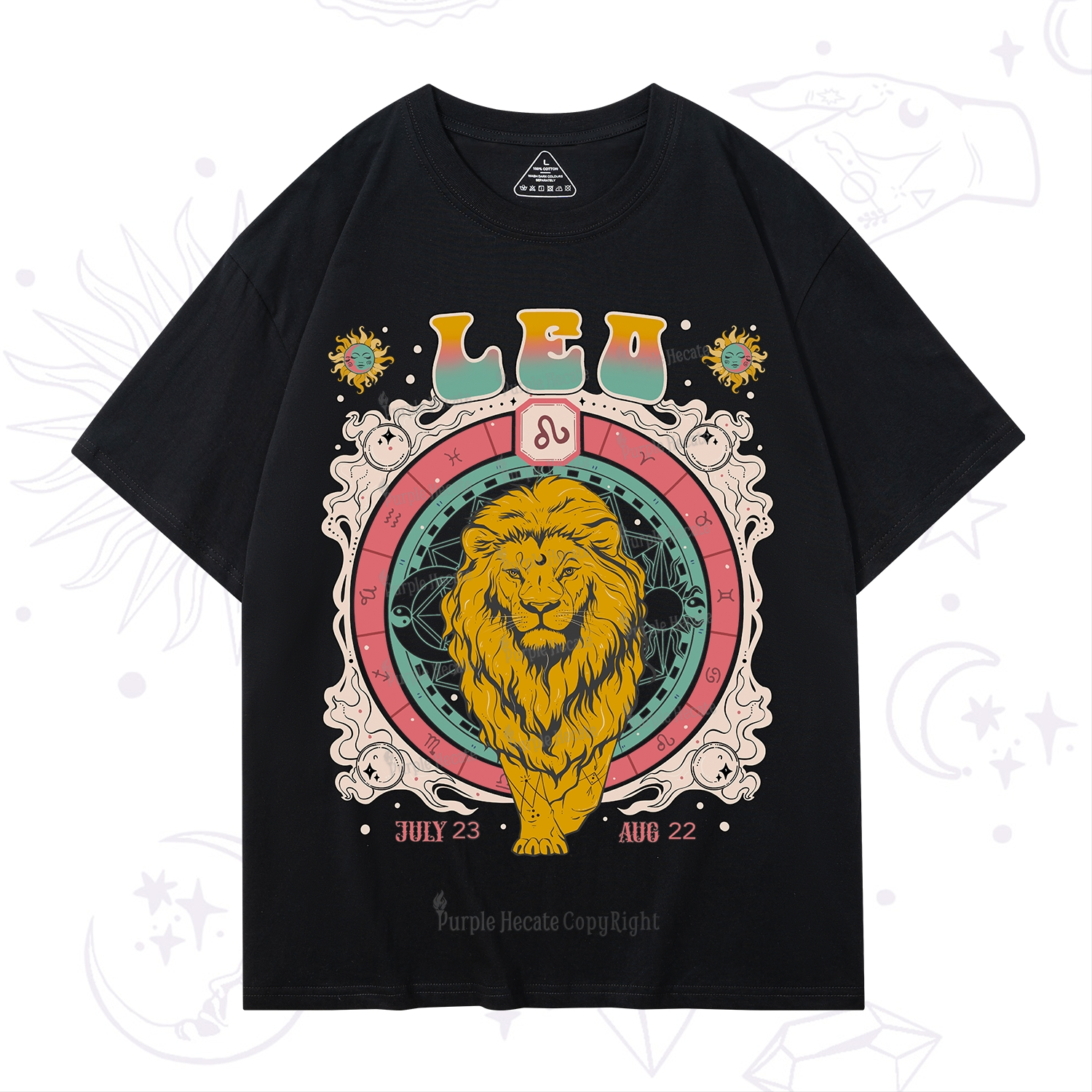 Purplehecate Leo Cosmic Zodiac T-Shirt