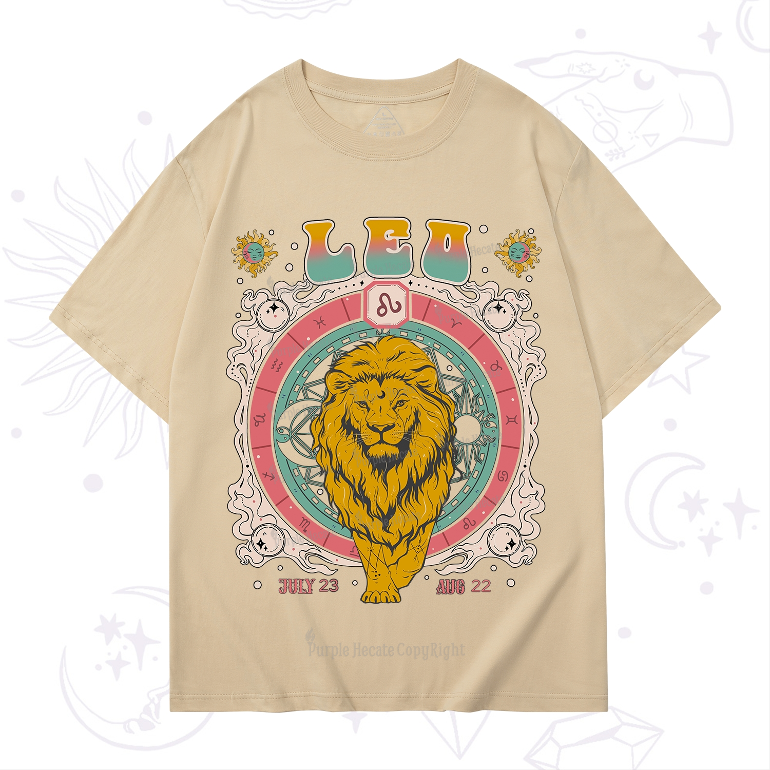 Purplehecate Leo Cosmic Zodiac T-Shirt