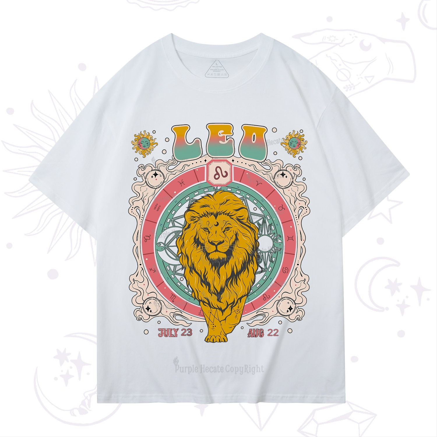 Purplehecate Leo Cosmic Zodiac T-Shirt