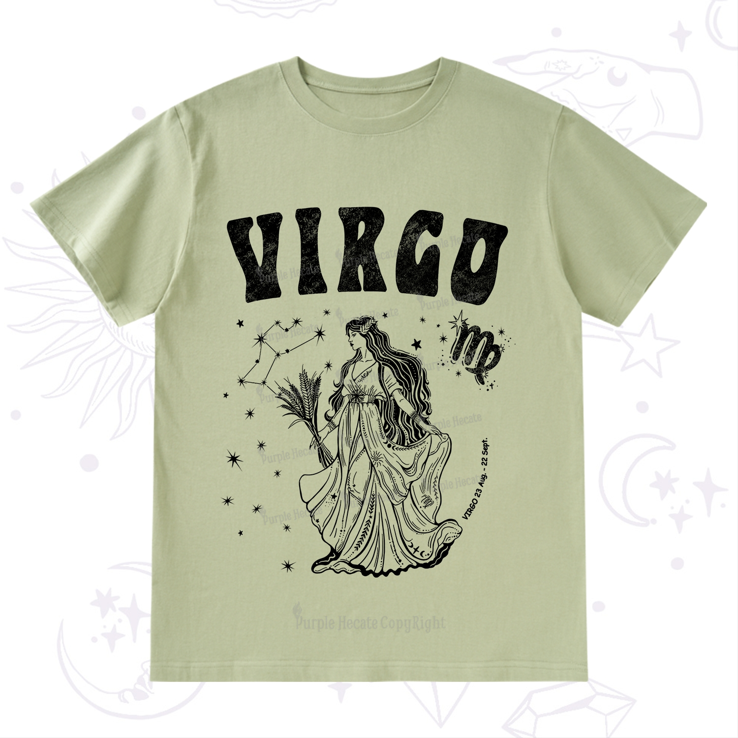Purplehecate Virgo Starshine Zodiac T-Shirt