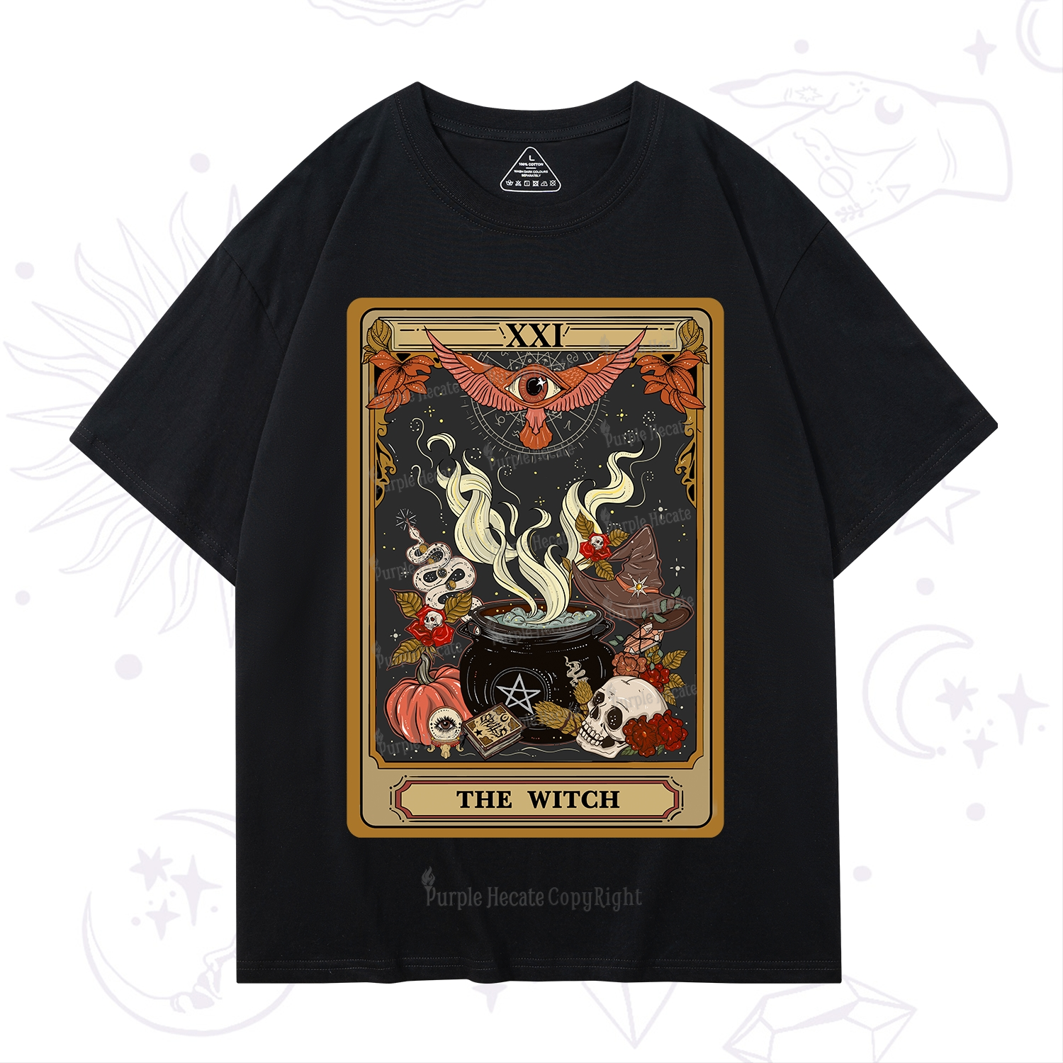 Purplehecate The Witch Magical Tarot T-Shirt