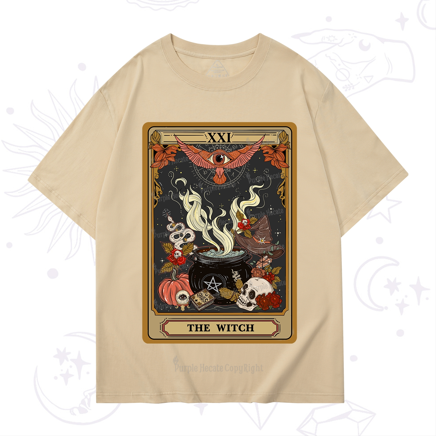 Purplehecate The Witch Magical Tarot T-Shirt
