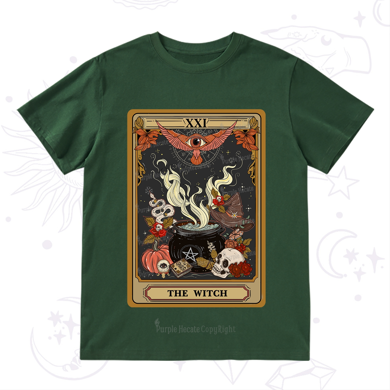 Purplehecate The Witch Magical Tarot T-Shirt