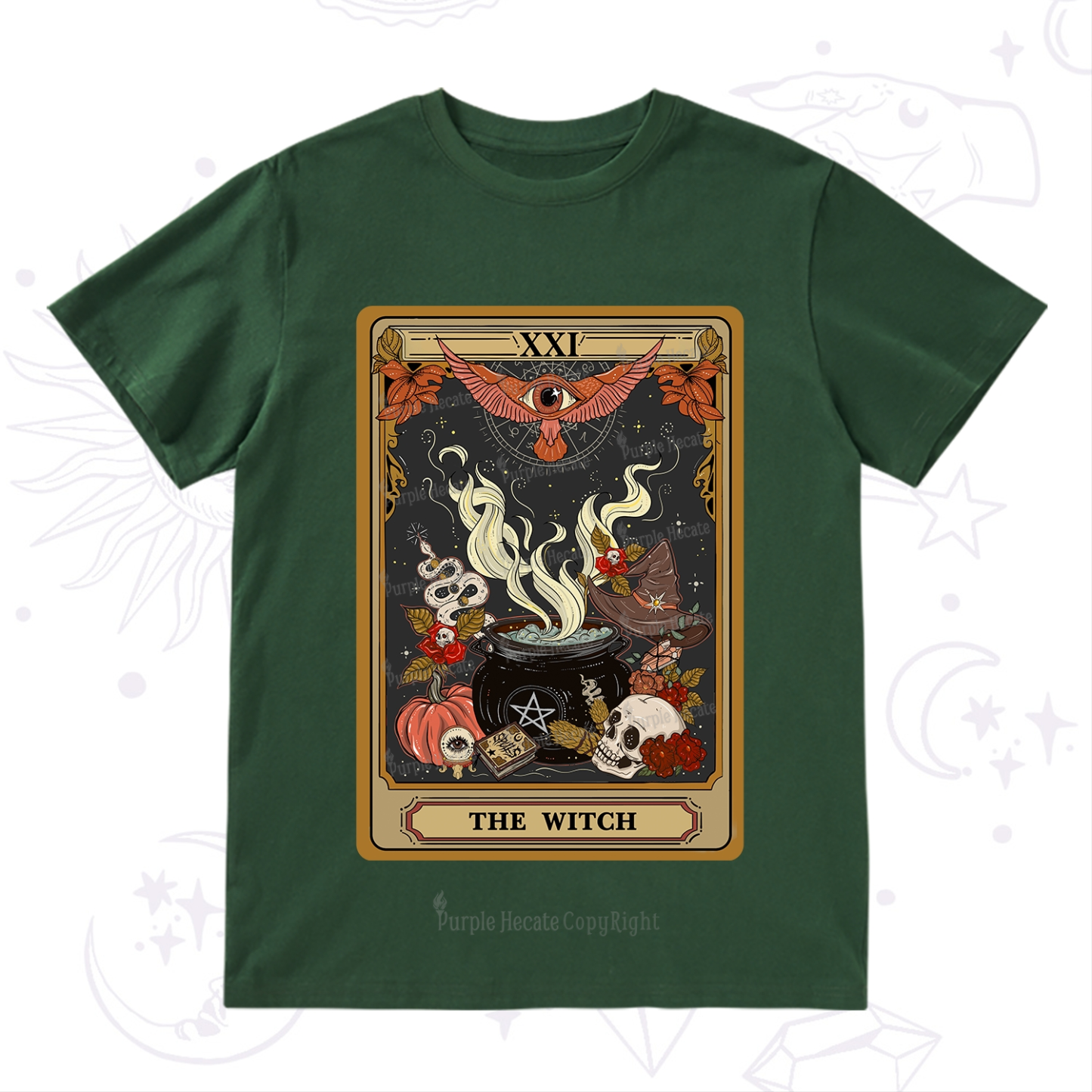 Purplehecate The Witch Magical Tarot T-Shirt