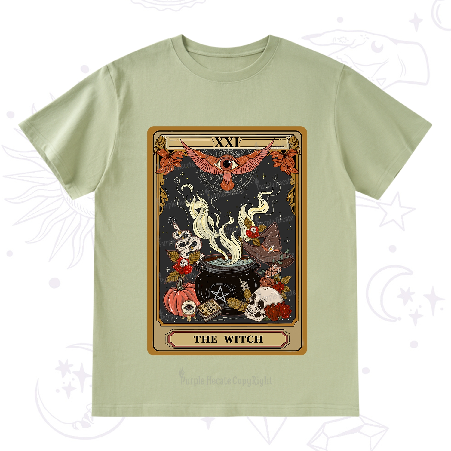 Purplehecate The Witch Magical Tarot T-Shirt