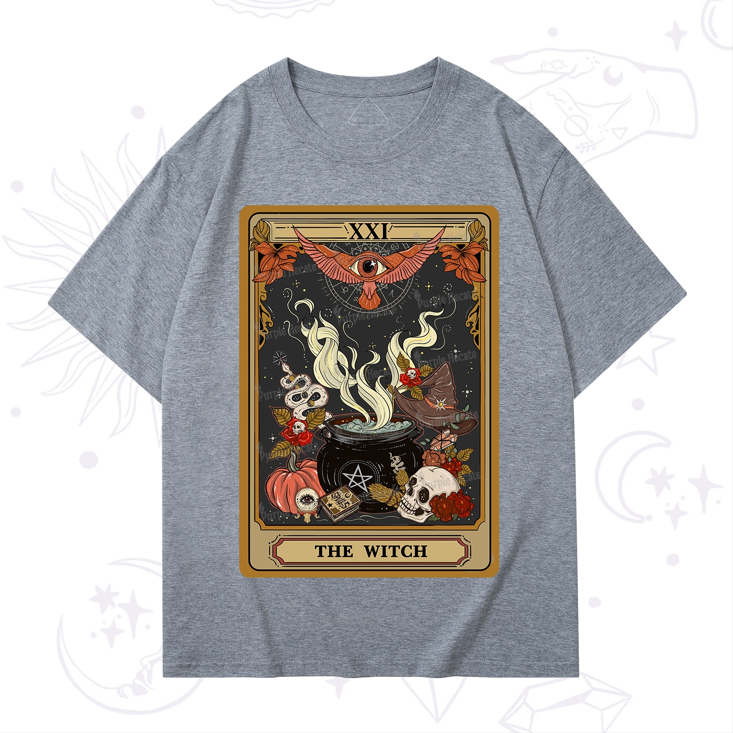 Purplehecate The Witch Magical Tarot T-Shirt