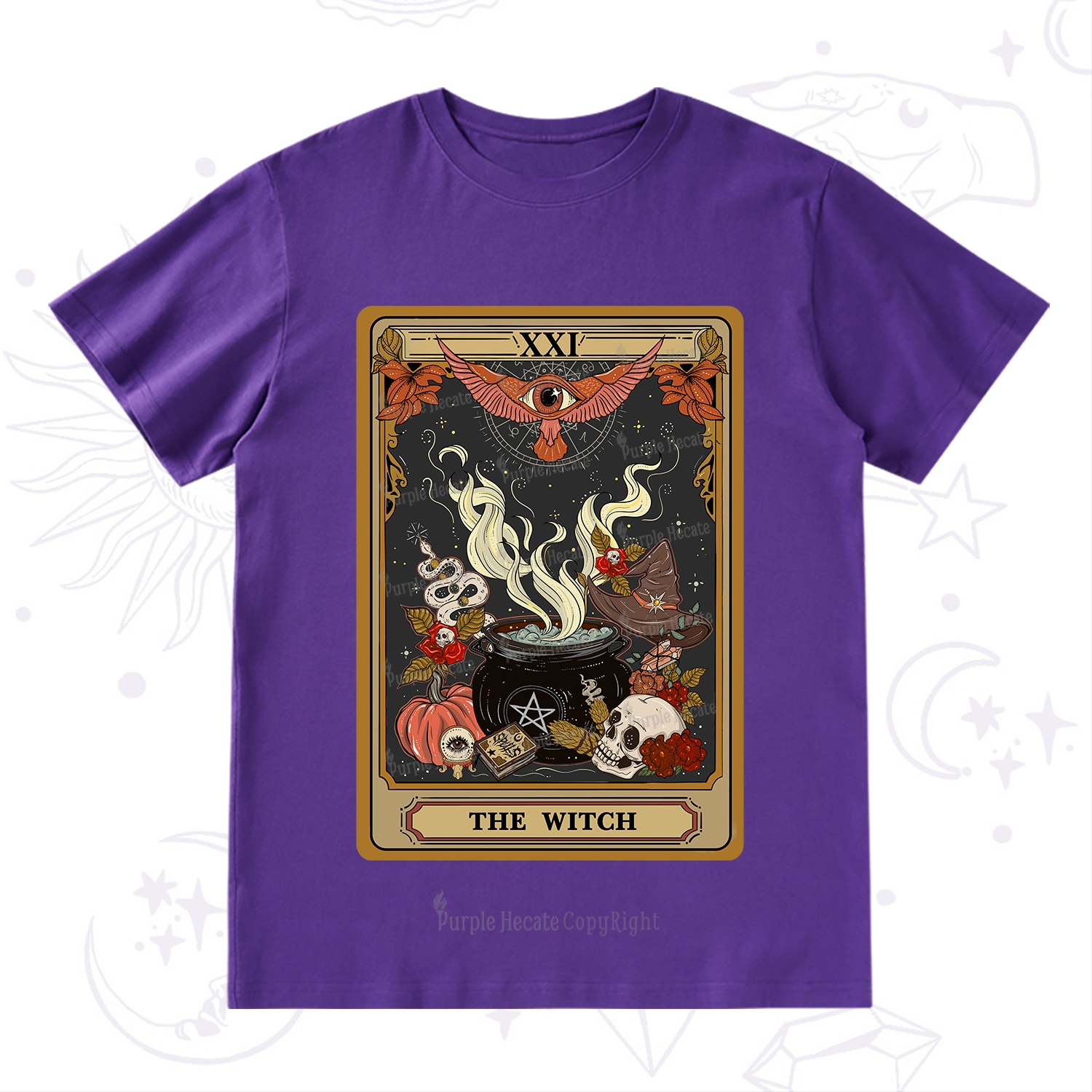 Purplehecate The Witch Magical Tarot T-Shirt