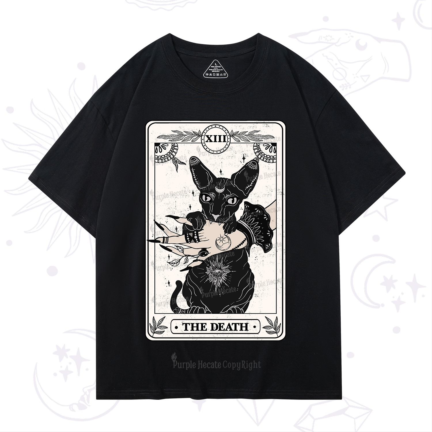 Purplehecate The Death Cat Tarot T-Shirt