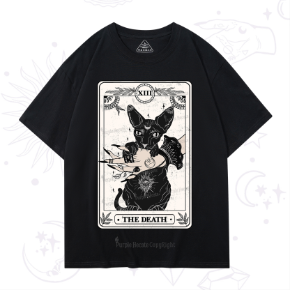 Purplehecate The Death Cat Tarot T-Shirt
