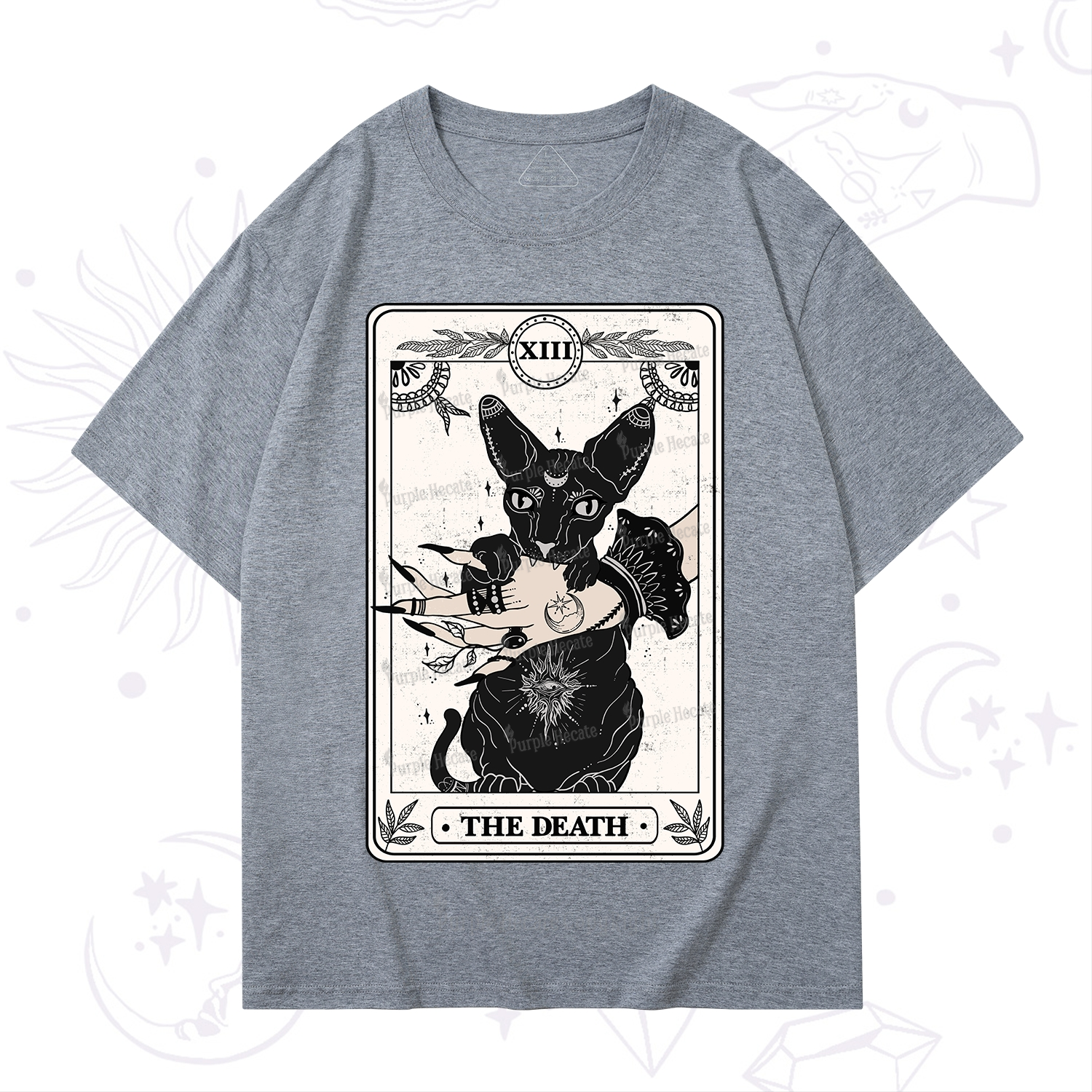 Purplehecate The Death Cat Tarot T-Shirt