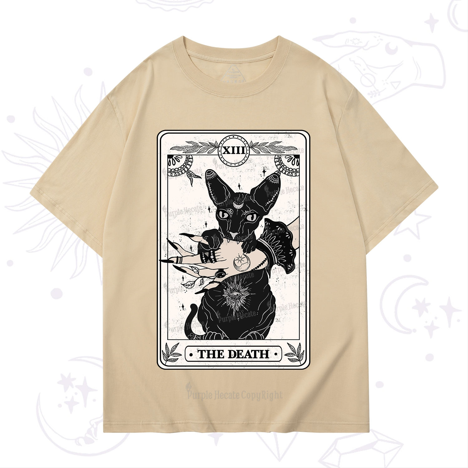 Purplehecate The Death Cat Tarot T-Shirt