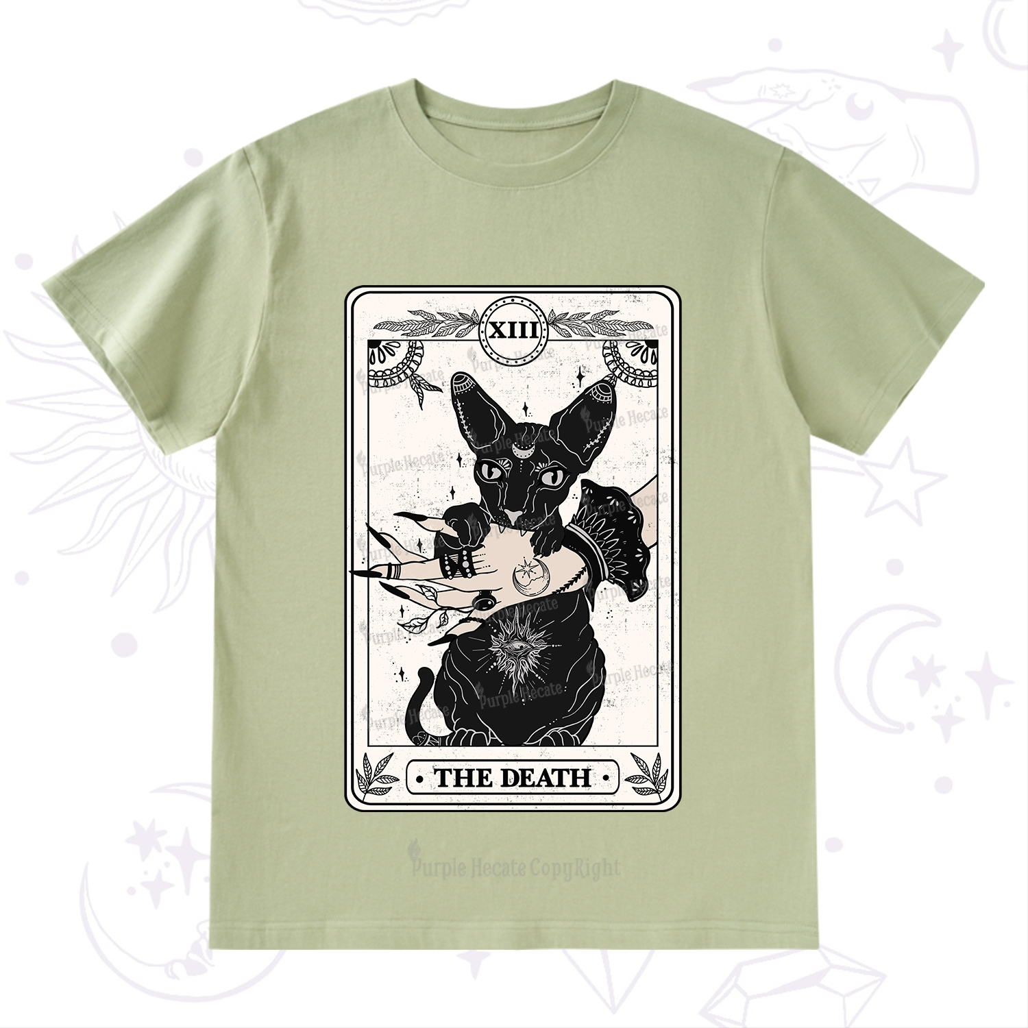 Purplehecate The Death Cat Tarot T-Shirt