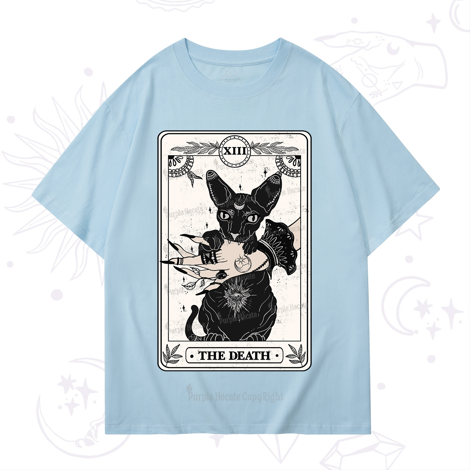 Purplehecate The Death Cat Tarot T-Shirt