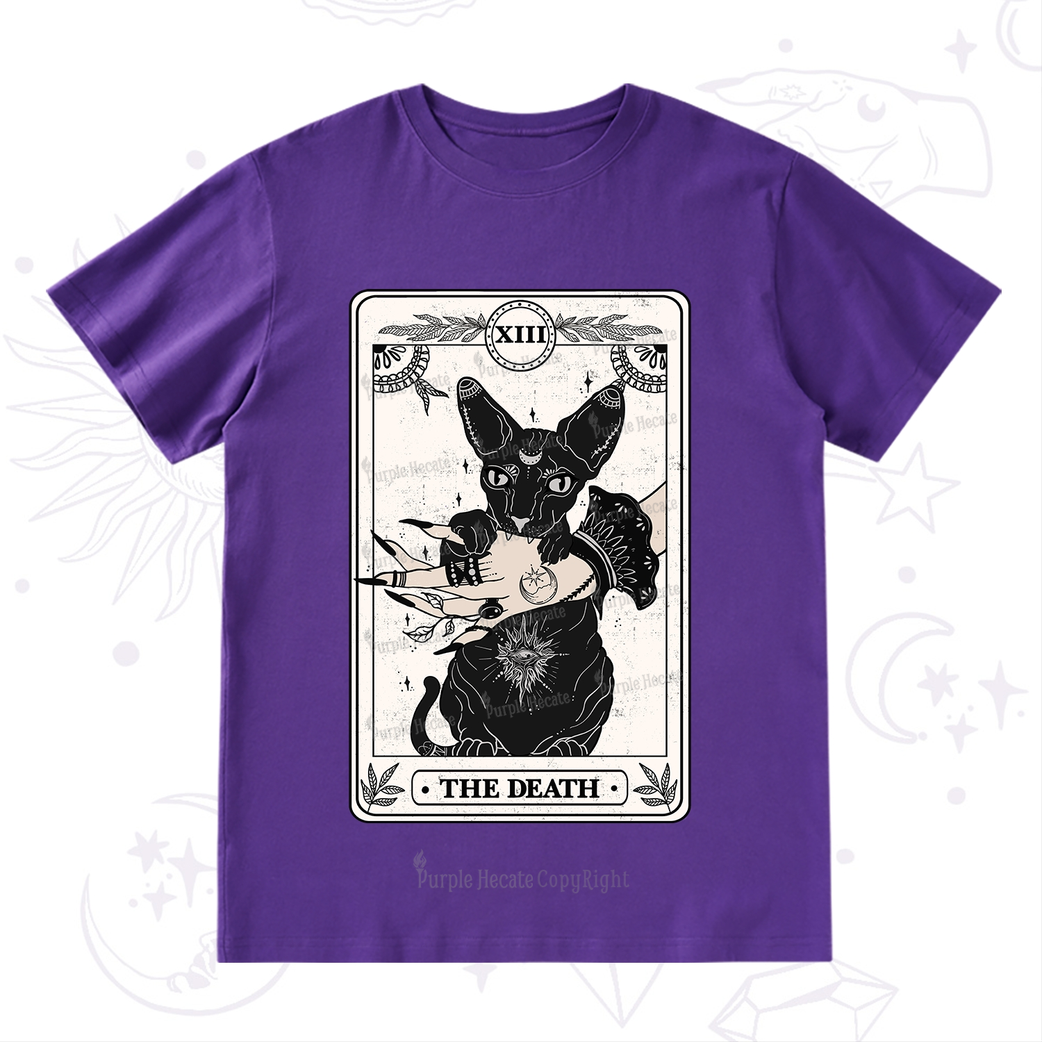 Purplehecate The Death Cat Tarot T-Shirt