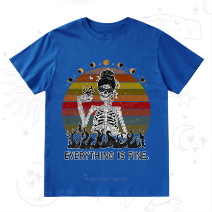 Purplehecate Everything Is Fine Skeleton T-Shirt