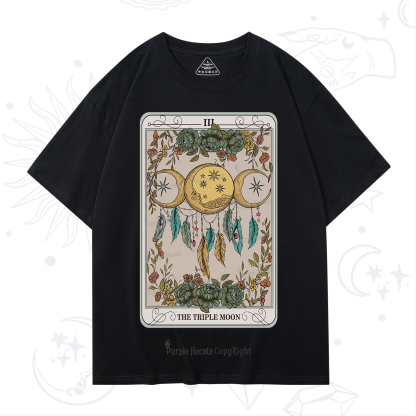 Purplehecate The Triple Moon Tarot Card T-Shirt