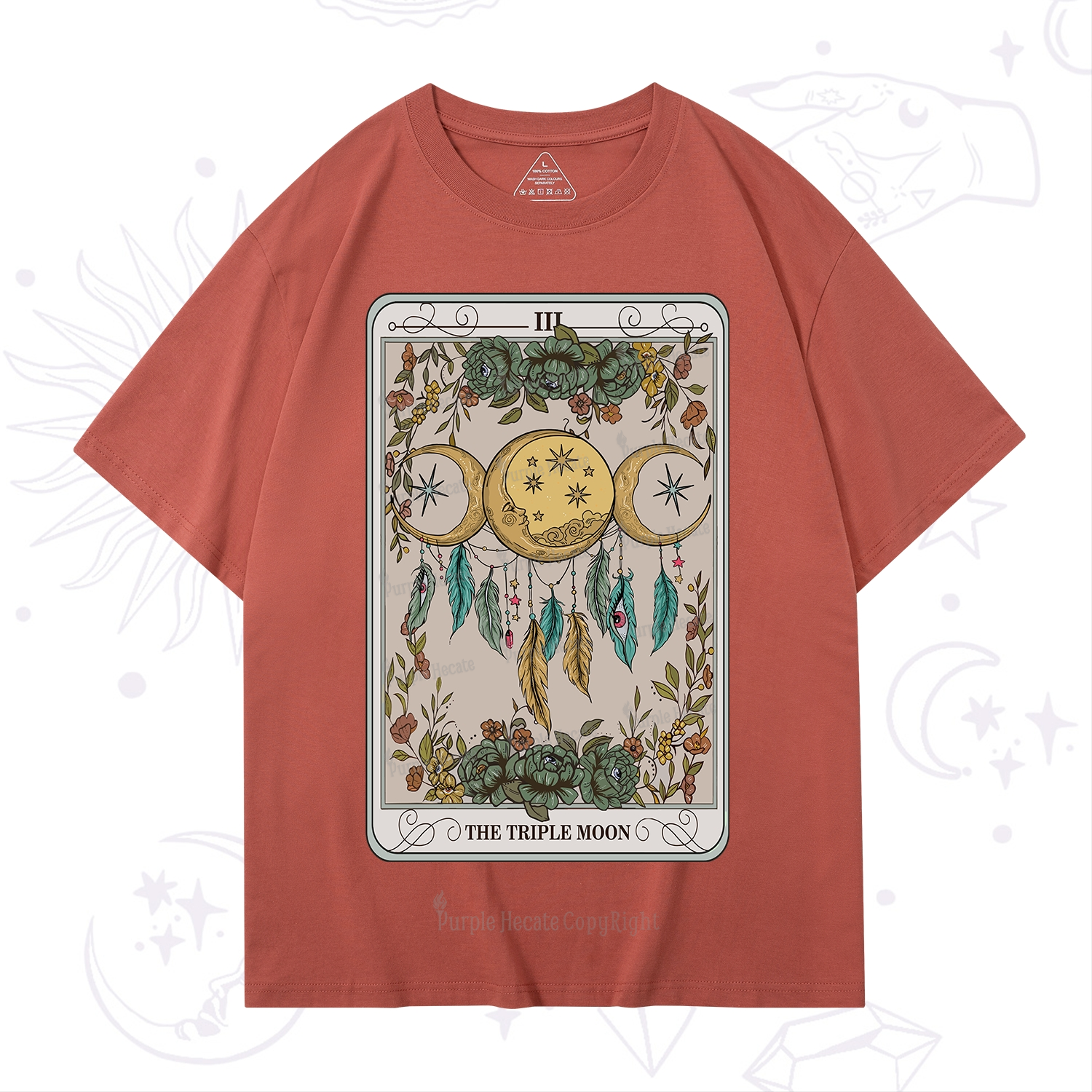 Purplehecate The Triple Moon Tarot Card T-Shirt