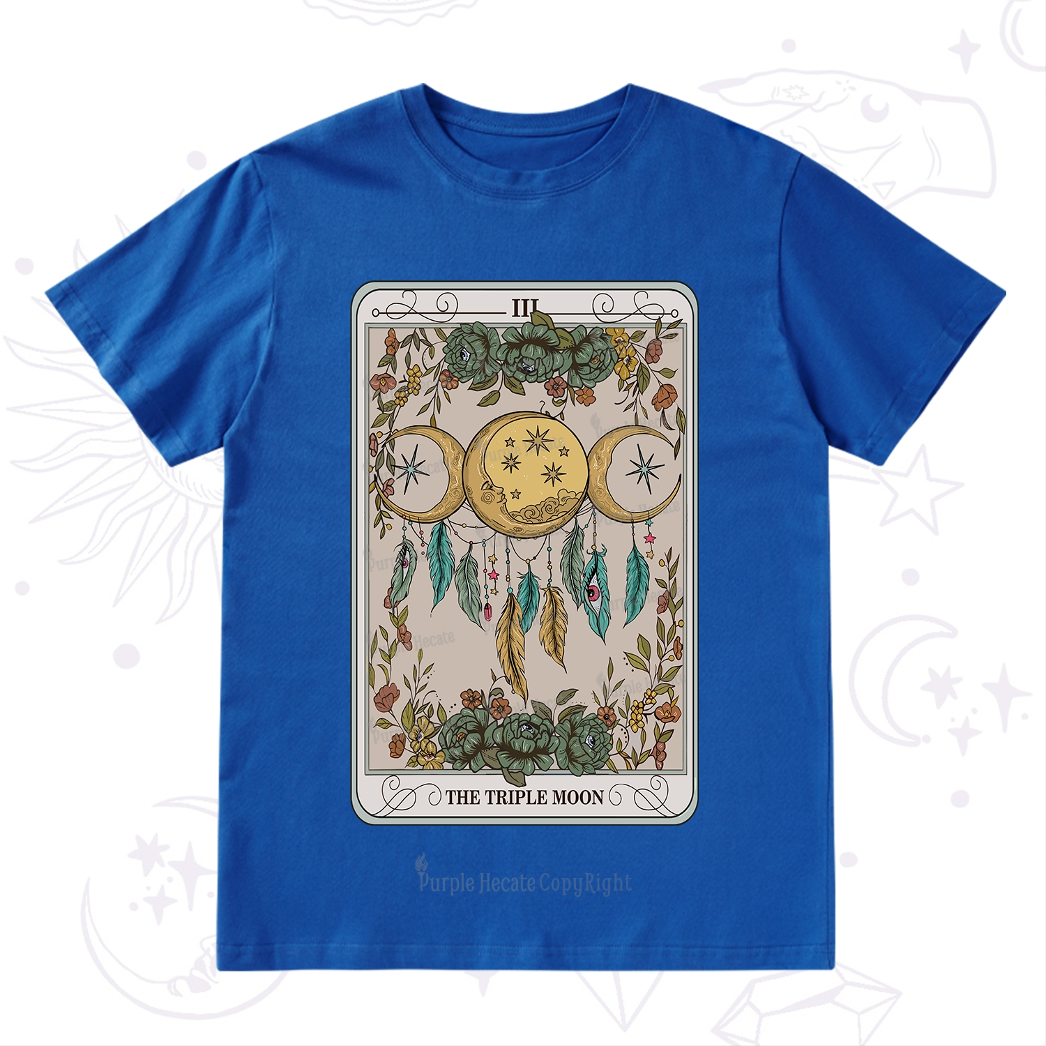 Purplehecate The Triple Moon Tarot Card T-Shirt