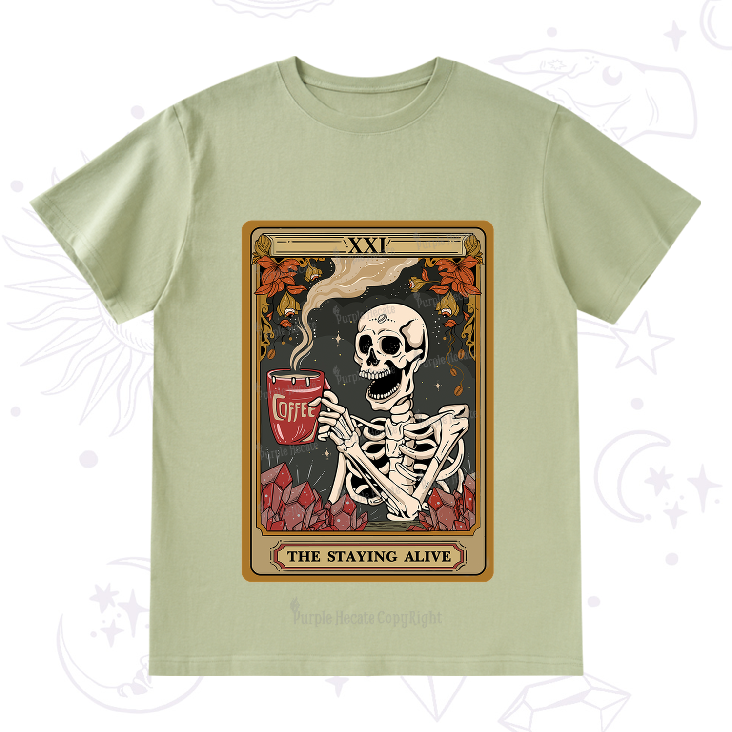 Purplehecate The Stating Alive Tarot Card T-Shirt