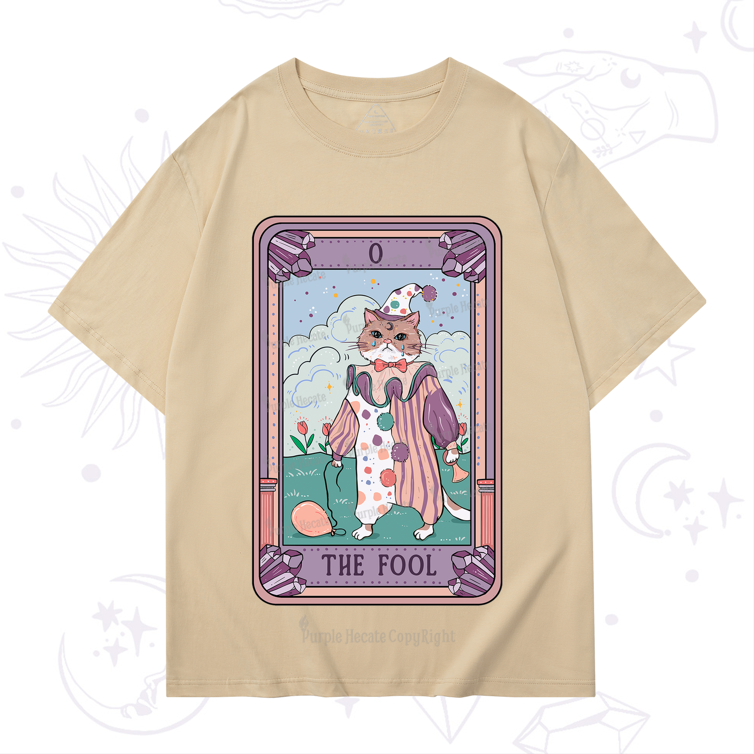 Purplehecate The Fool Tarot Card T-Shirt