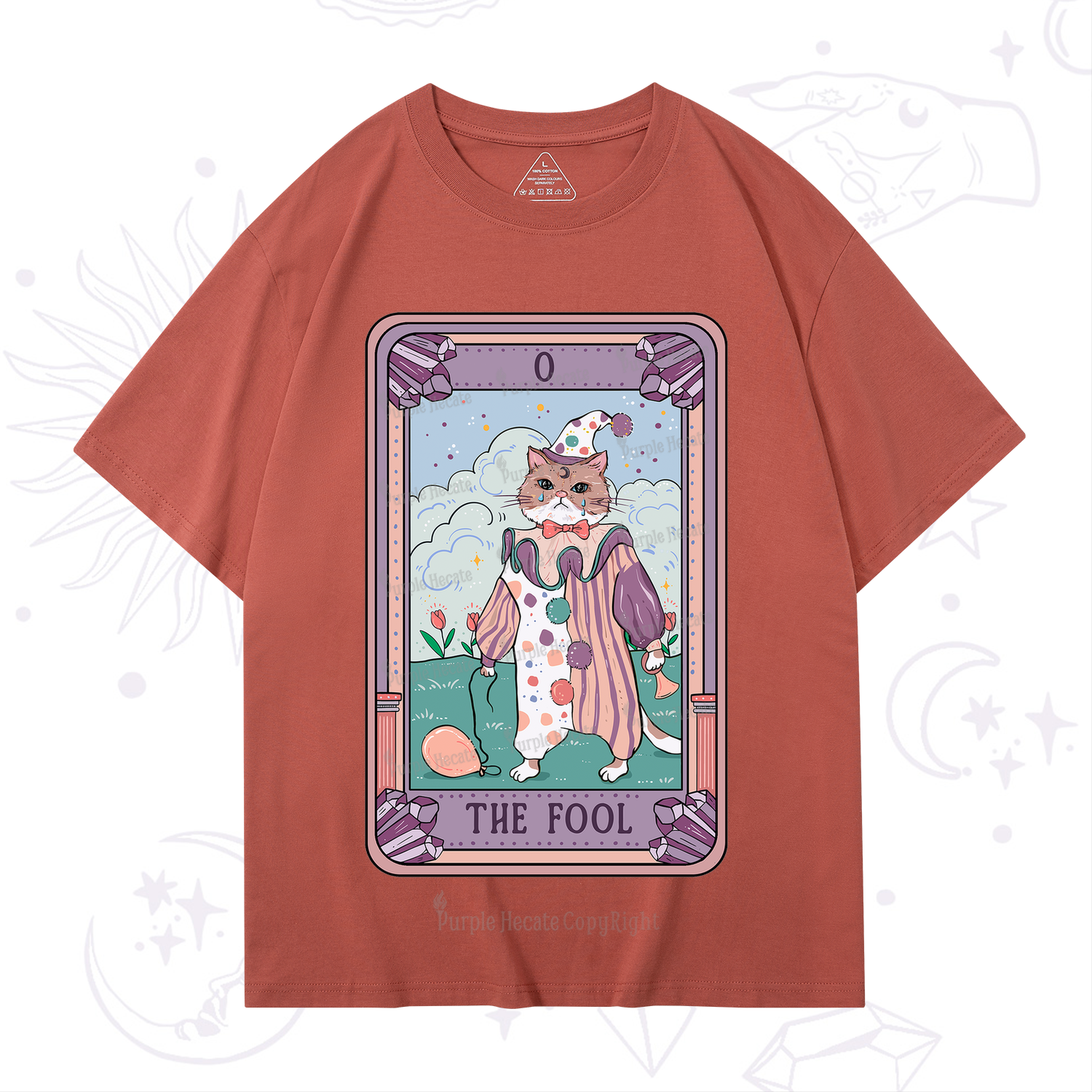 Purplehecate The Fool Tarot Card T-Shirt