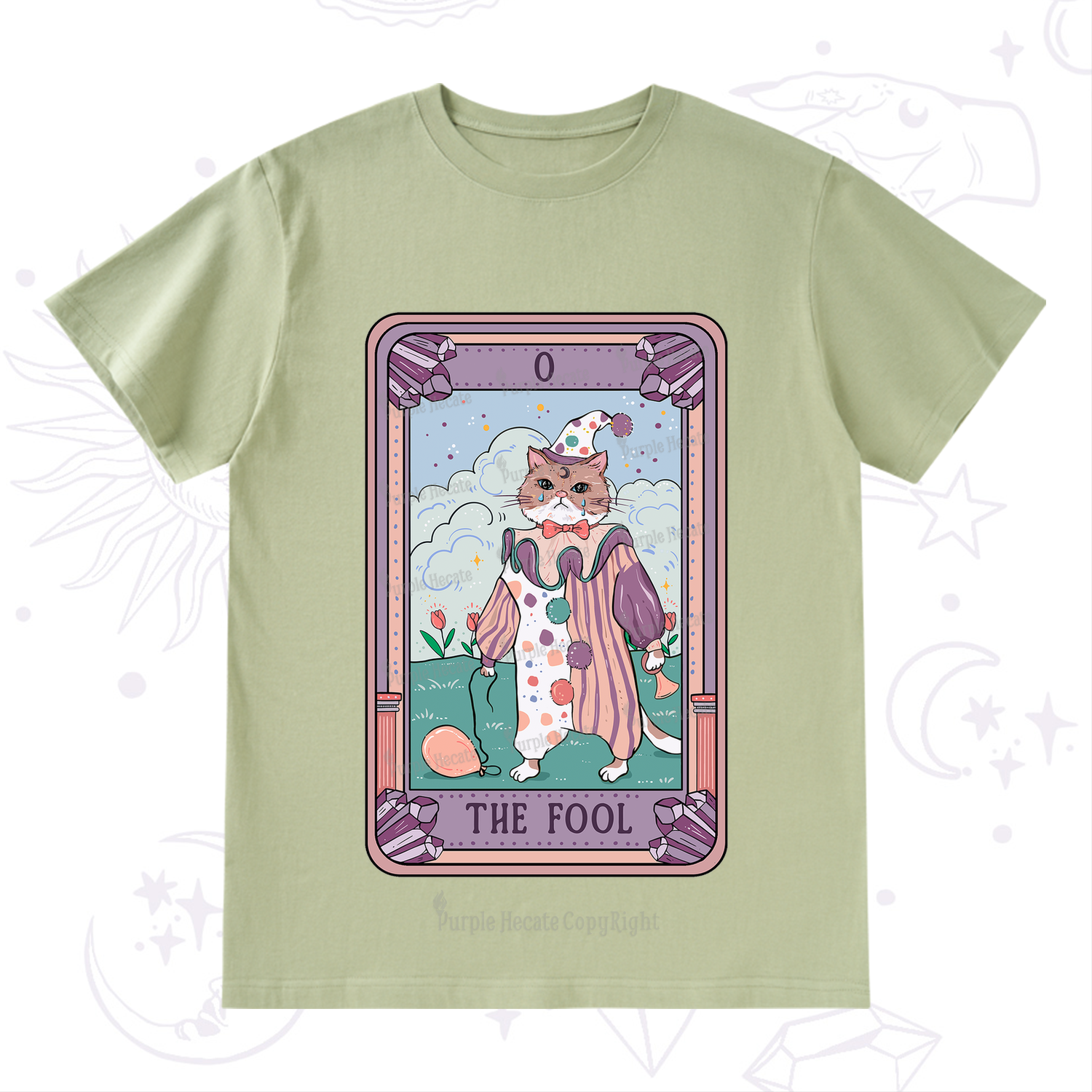 Purplehecate The Fool Tarot Card T-Shirt