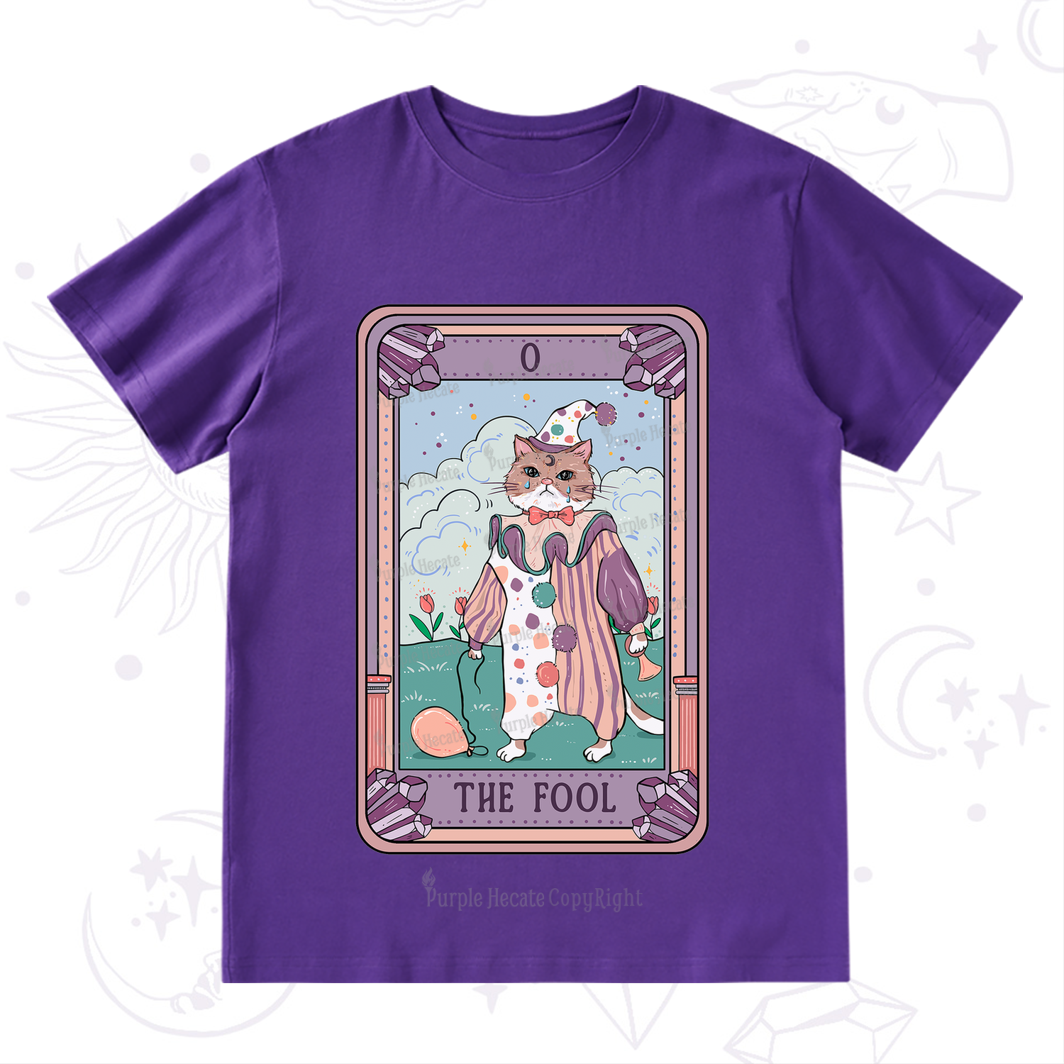 Purplehecate The Fool Tarot Card T-Shirt