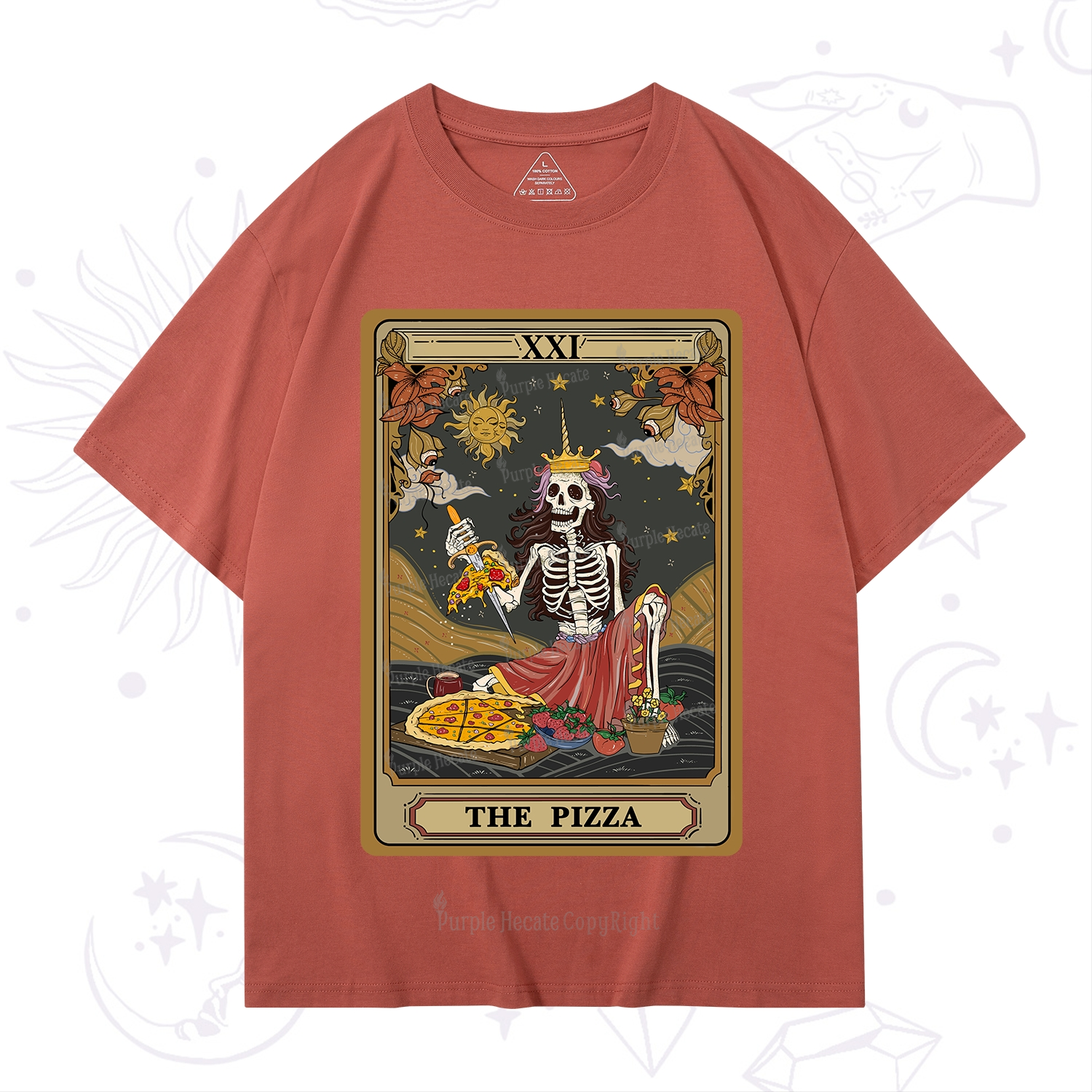 Purplehecate The Pizza Tarot Card T-Shirt