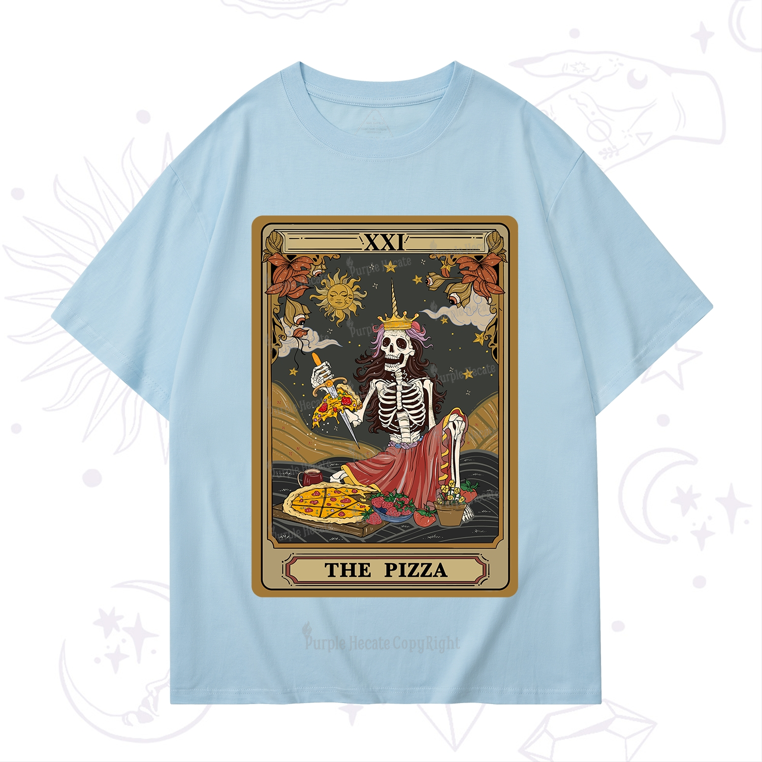 Purplehecate The Pizza Tarot Card T-Shirt