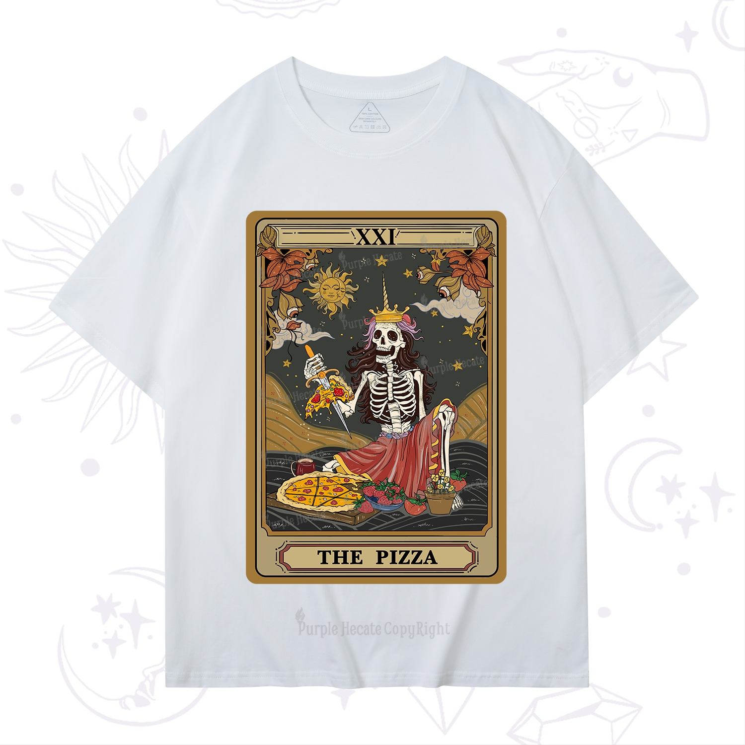 Purplehecate The Pizza Tarot Card T-Shirt