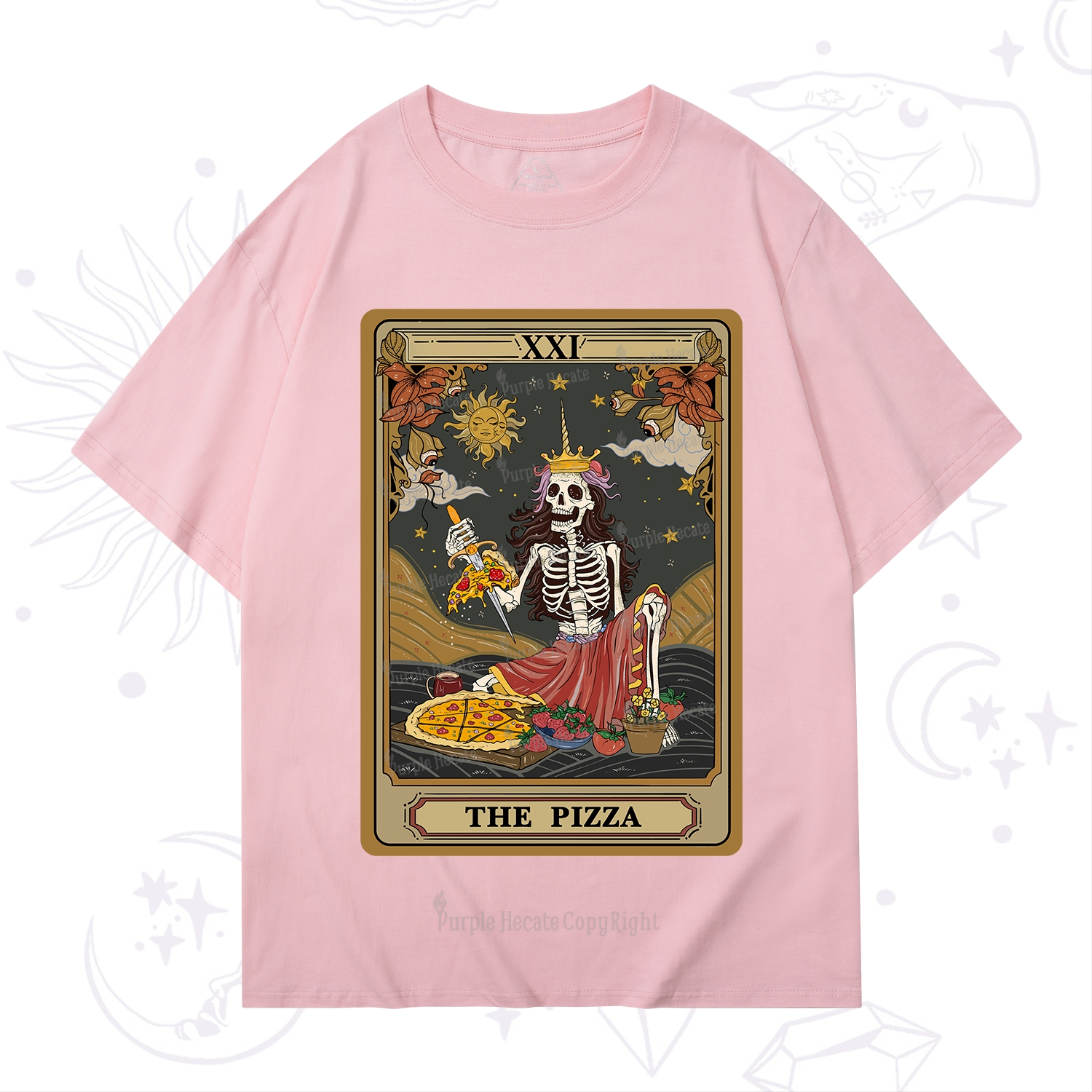 Purplehecate The Pizza Tarot Card T-Shirt