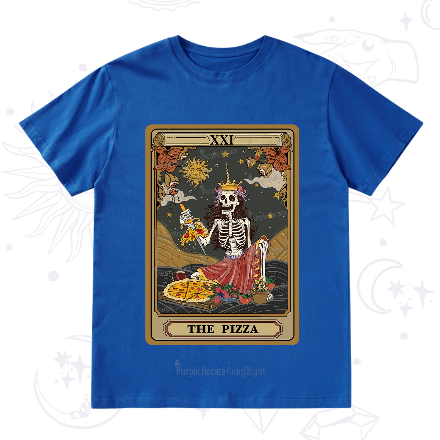 Purplehecate The Pizza Tarot Card T-Shirt
