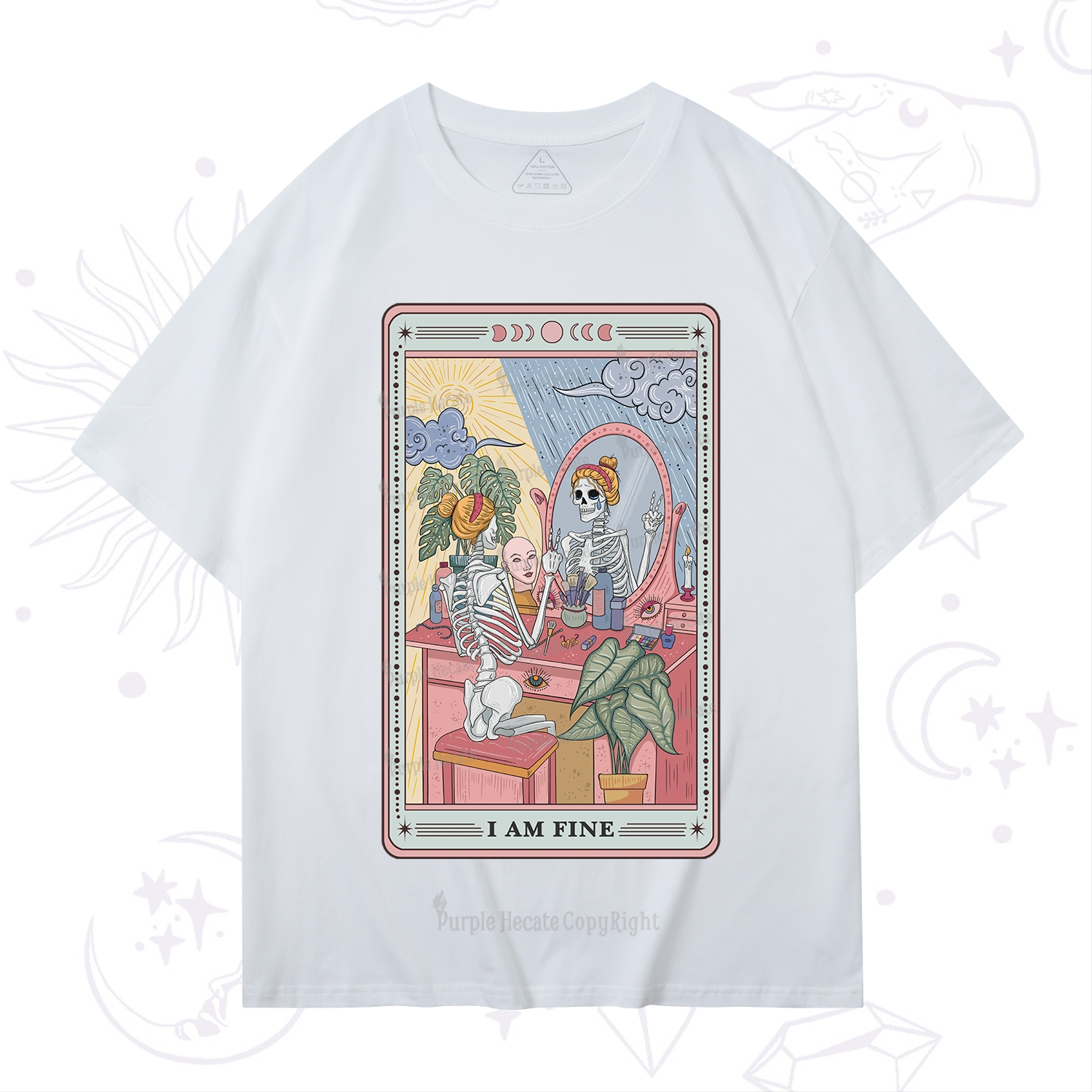 Purplehecate I Am Fine Tarot Card T-Shirt