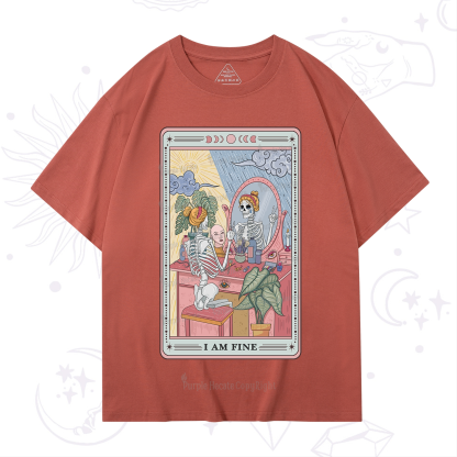 Purplehecate I Am Fine Tarot Card T-Shirt