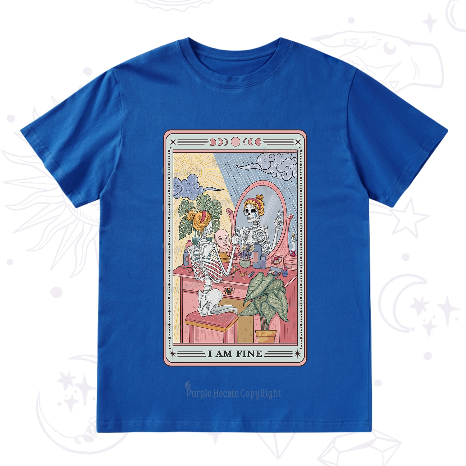 Purplehecate I Am Fine Tarot Card T-Shirt