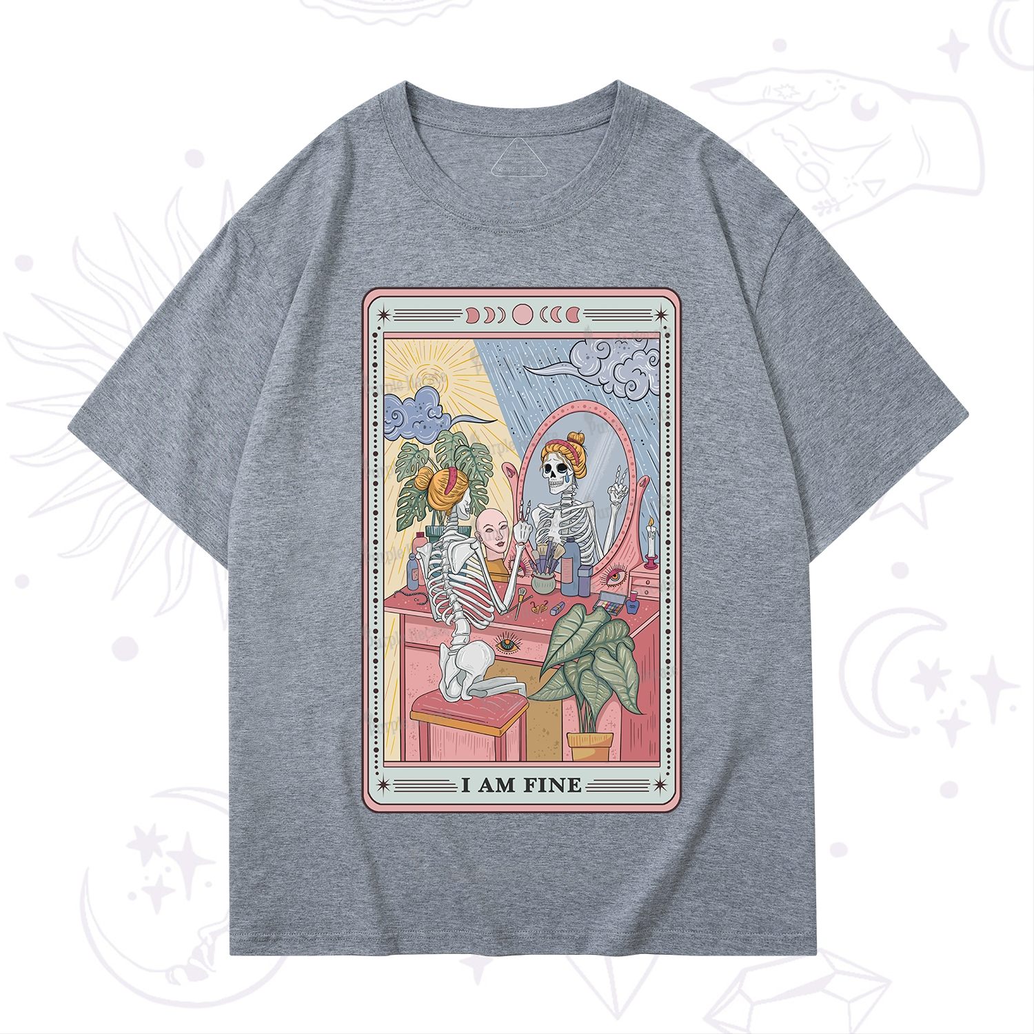 Purplehecate I Am Fine Tarot Card T-Shirt
