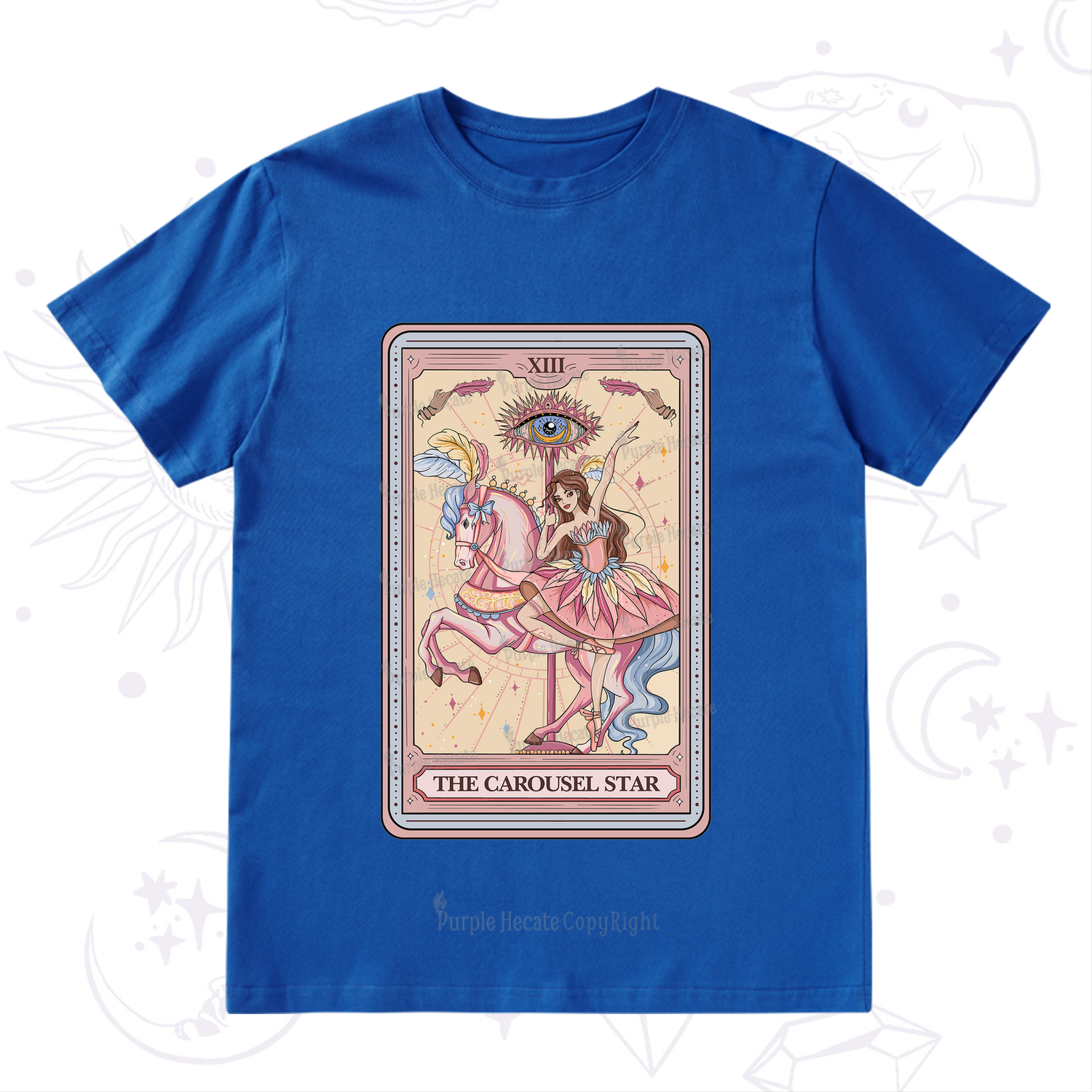 Purplehecate The Carousel Star Tarot Card T-Shirt