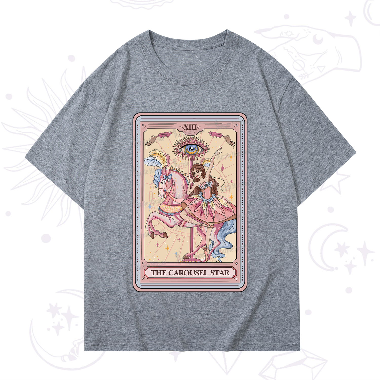 Purplehecate The Carousel Star Tarot Card T-Shirt