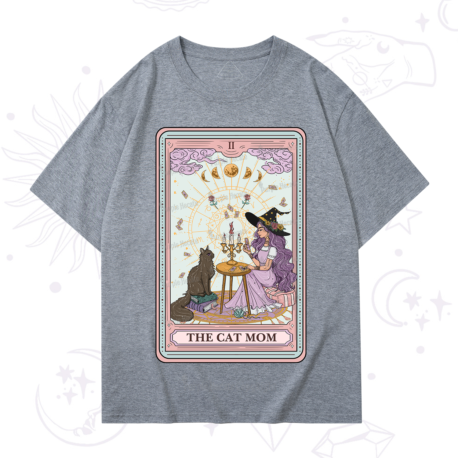 Purplehecate The Cat Witch Mom Tarot T-Shirt