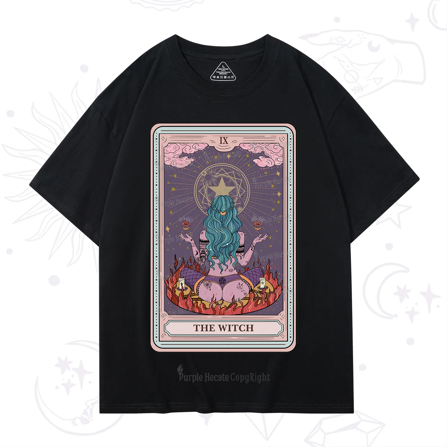 Purplehecate The Witch Tarot Card T-Shirt