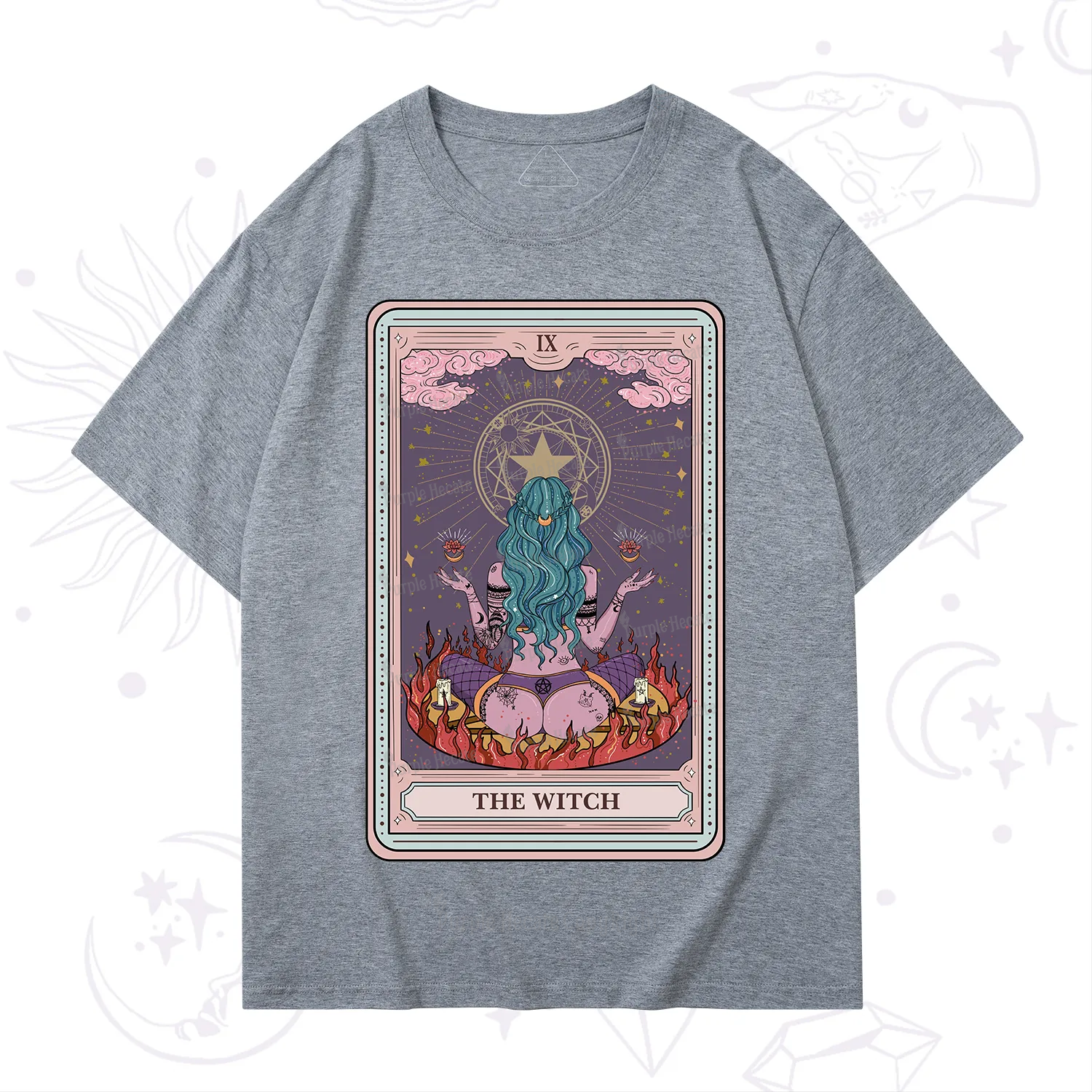 Purplehecate The Witch Tarot Card T-Shirt