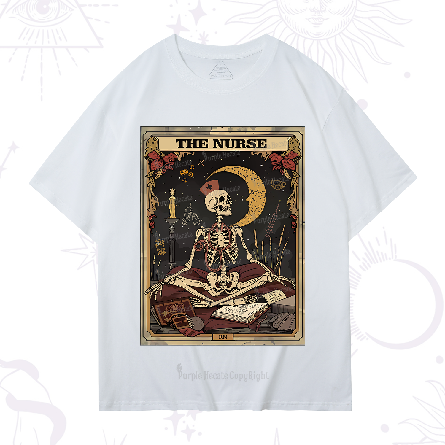 Purplehecate The Nurse Tarot Card T-Shirt