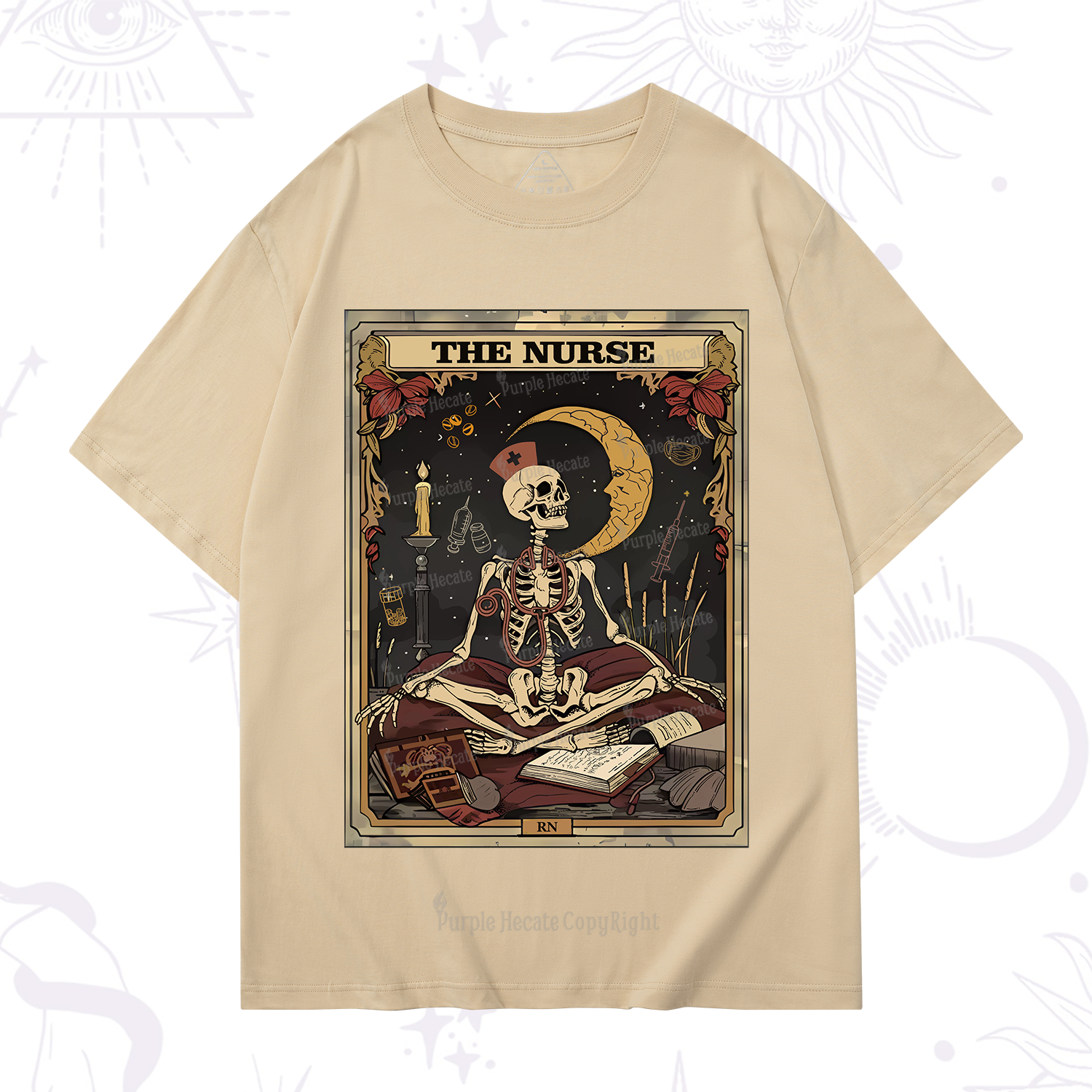 Purplehecate The Nurse Tarot Card T-Shirt