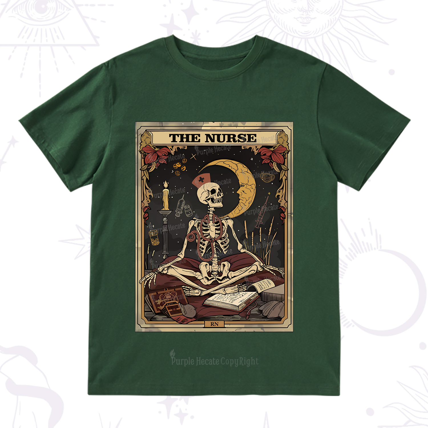 Purplehecate The Nurse Tarot Card T-Shirt